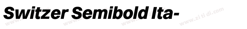Switzer Semibold Ita字体转换